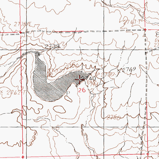 Topographic Map of Thretening Times Dam, MT