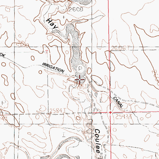 Topographic Map of Super Lynx Dam, MT