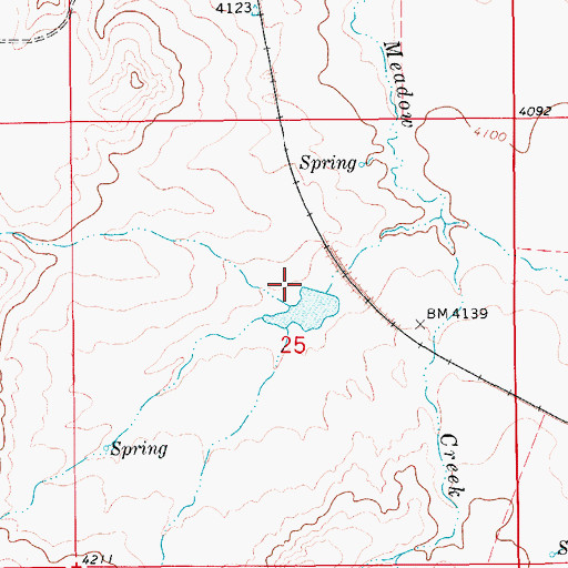 Topographic Map of Wendall Willkie Dam, MT