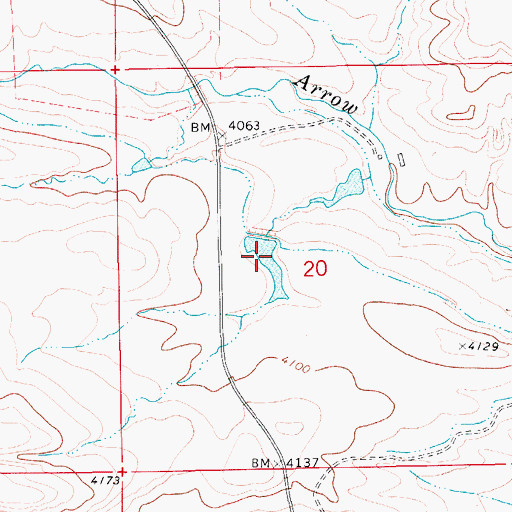 Topographic Map of Draco Dam, MT