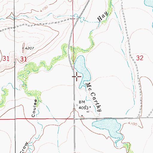 Topographic Map of Doukhobors Dam, MT