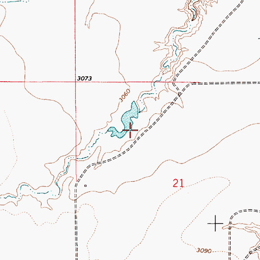 Topographic Map of Night Fever School Dam, MT