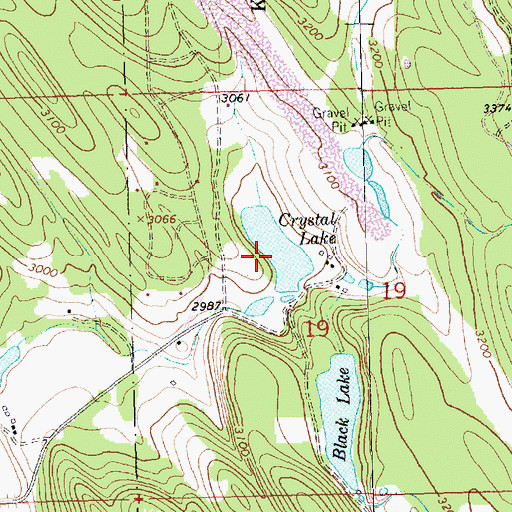 Topographic Map of Crystal Lake Dam, MT