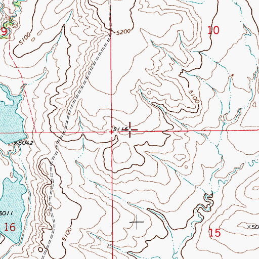 Topographic Map of Fifty Dollar Bill Dam, MT