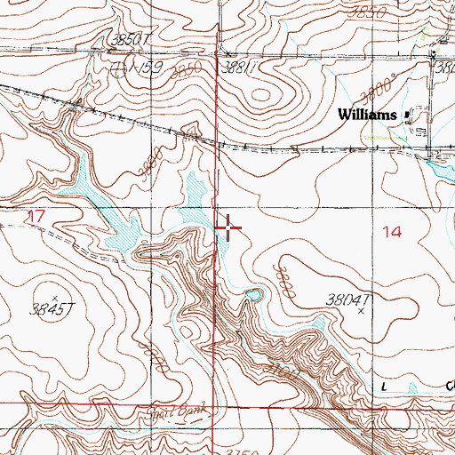 Topographic Map of Bull Pen Number 1 Dam, MT
