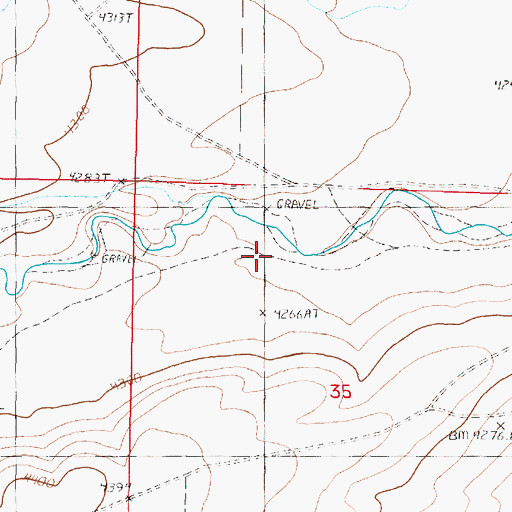 Topographic Map of Deminish Dam, MT