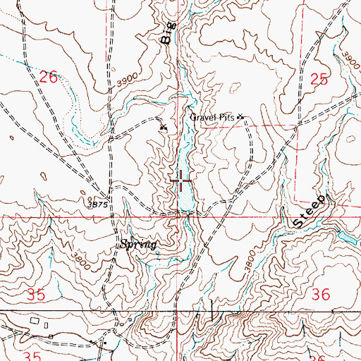 Topographic Map of Oh Henrys Place Dam, MT