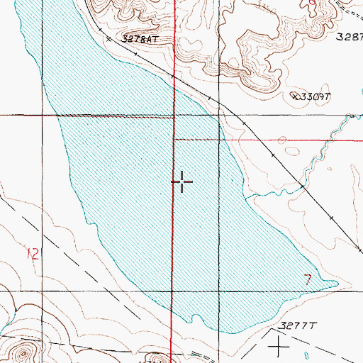 Topographic Map of Alkali Flat Dam, MT