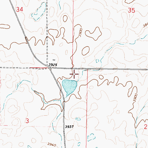 Topographic Map of Looney Tuney Dam, MT