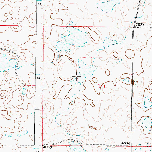 Topographic Map of Miss Easy Pride Dam, MT