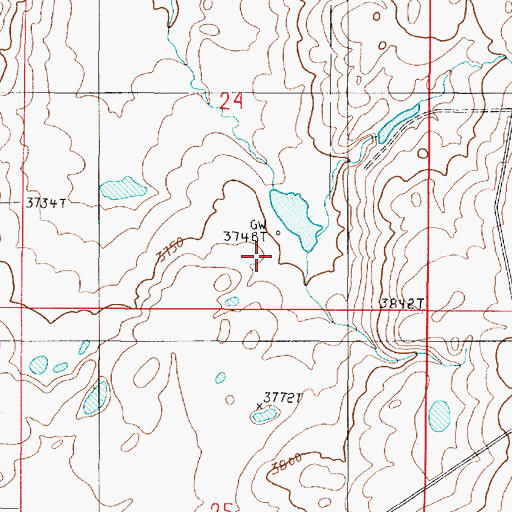Topographic Map of Ha-Choo Dam, MT