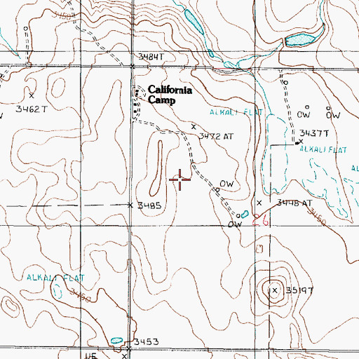 Topographic Map of Chocomint Dam, MT
