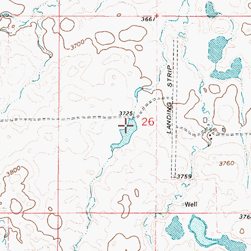 Topographic Map of Two Turtle Dam, MT