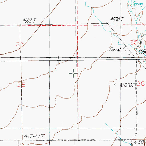 Topographic Map of Wheat Crop Dam, MT