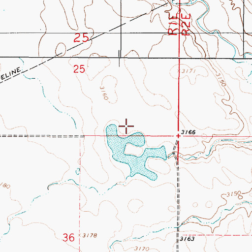 Topographic Map of Sagittaurius Dam, MT