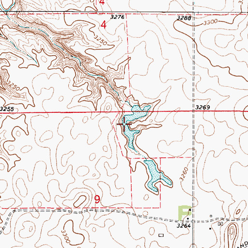 Topographic Map of Hey Ray Number 2 Dam, MT