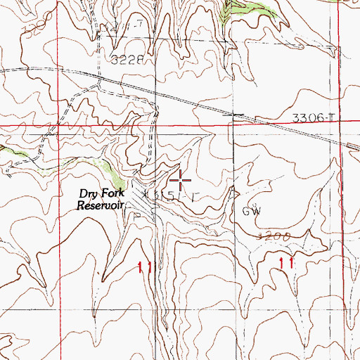 Topographic Map of Deucalton Dam, MT