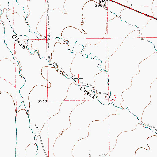 Topographic Map of Miller Brothers Livestock Reservoir Dam, MT
