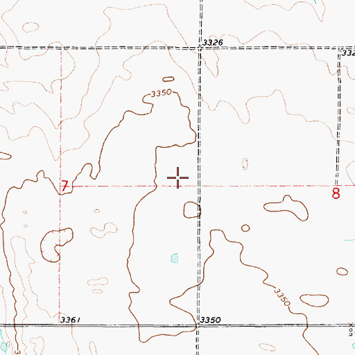 Topographic Map of German Reservoir Dam, MT