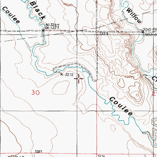 Topographic Map of Ucaliptus Dam, MT