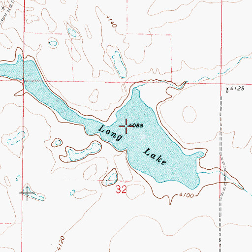 Topographic Map of Long Lake Dam, MT