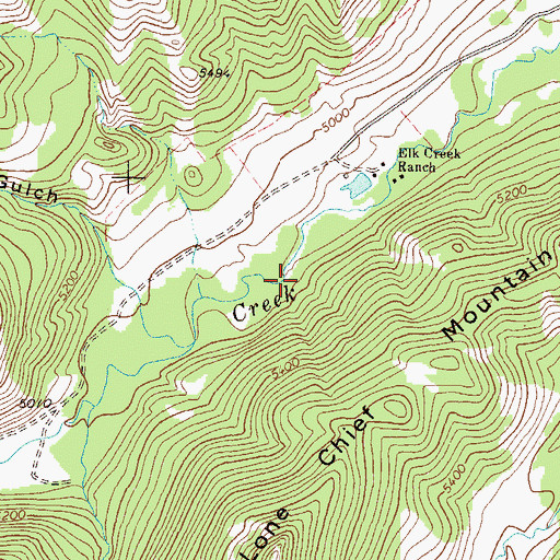 Topographic Map of Delta Queen Dam, MT