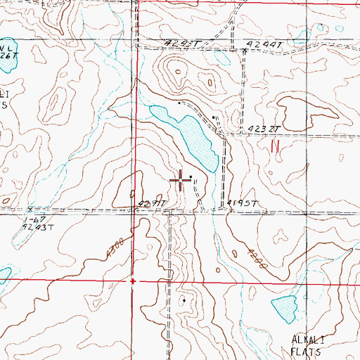 Topographic Map of Peach Fuzz Dam, MT