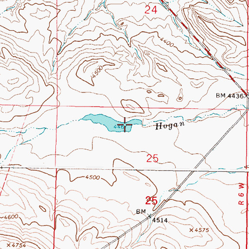 Topographic Map of Detergent Dam, MT