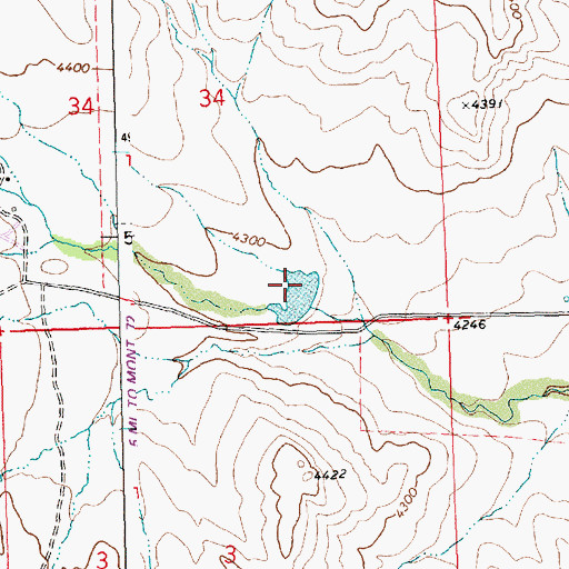 Topographic Map of Limberger Dam, MT