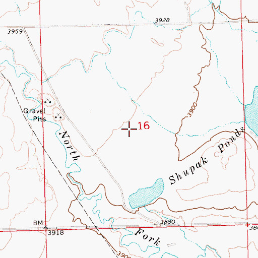 Topographic Map of Shupak Number 2 Dam, MT