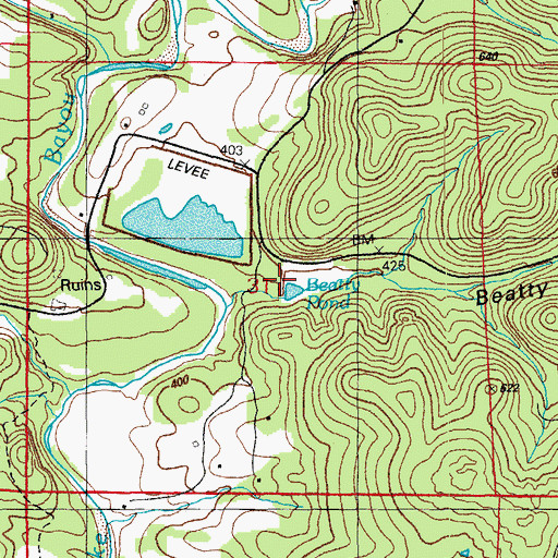 Topographic Map of United States Mag Corp Lake Dam, AR