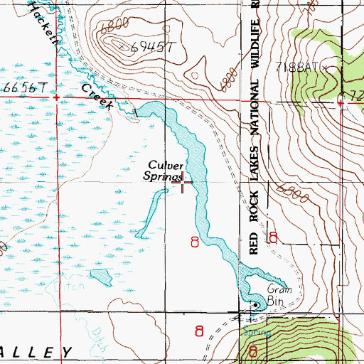 Topographic Map of Culver Springs Dam, MT