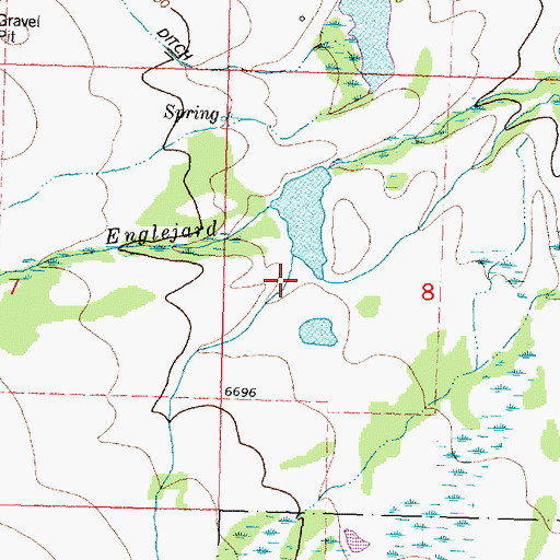 Topographic Map of Humperdinck Number 2 Dam, MT