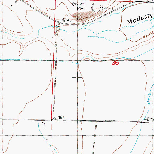 Topographic Map of Babcock Dam, MT