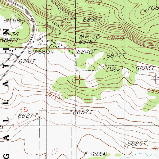 Topographic Map of Real Close Dam, MT