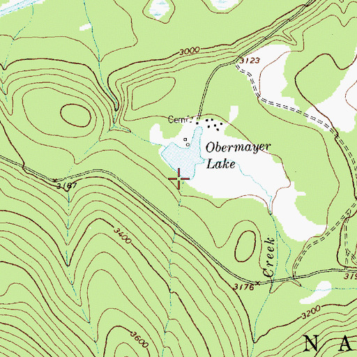 Topographic Map of Obermayer Lake Dam, MT