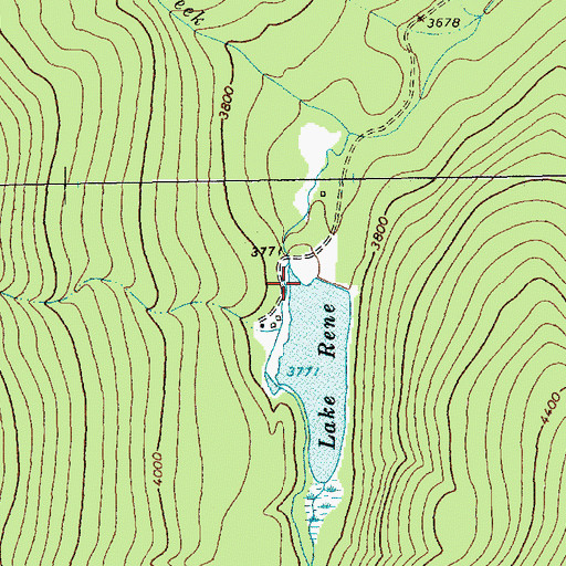 Topographic Map of Lake Rene Dam, MT