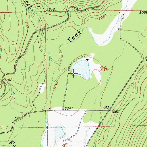 Topographic Map of Carlisle Dam, MT