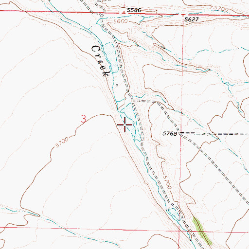 Topographic Map of Mad Chant Dam, MT