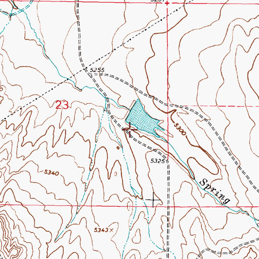 Topographic Map of Cosmic Nick Dam, MT