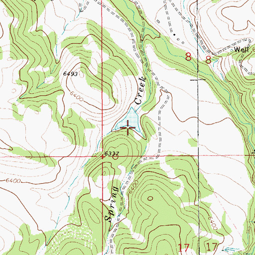 Topographic Map of Crazy Sombreo Dam, MT