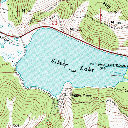 Topographic Map of Silver Lake, MT