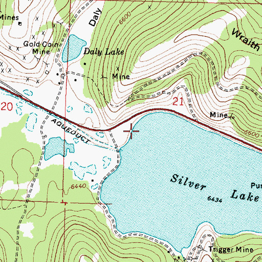 Topographic Map of Silver Lake, MT