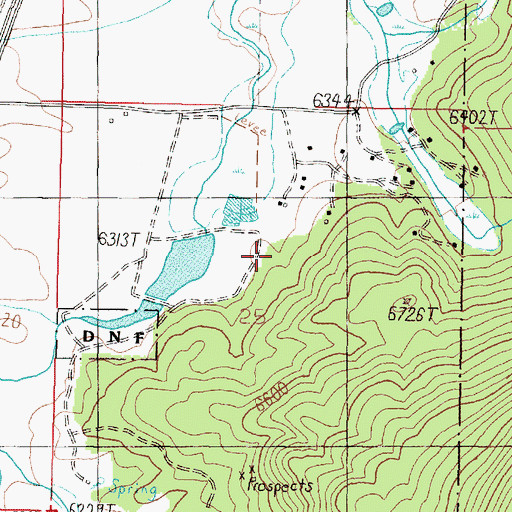 Topographic Map of Bison Retriever Dam, MT