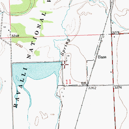 Topographic Map of Auriga Dam, MT