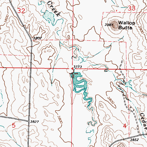 Topographic Map of Biggerstuf Dam, MT
