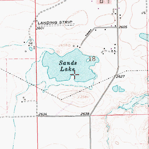 Topographic Map of Sands Lake East Dike, MT