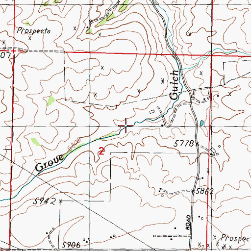 Topographic Map of Grove Gulch Dam, MT