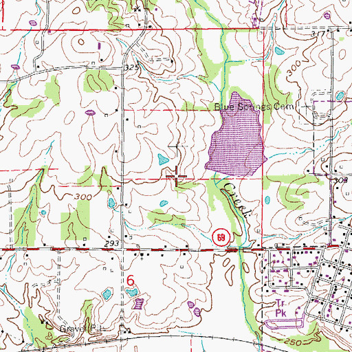 Topographic Map of Mud Creek Site One Dam, AR