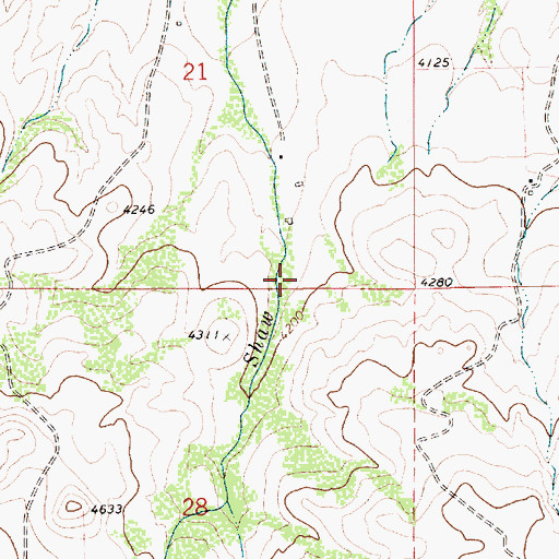 Topographic Map of Pirate Dam, MT